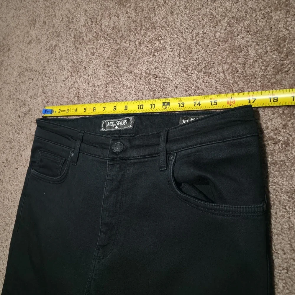 Jack of Spades High Roller Jeans Mens 35 x 30 Black Comfort Fit Straight Leg